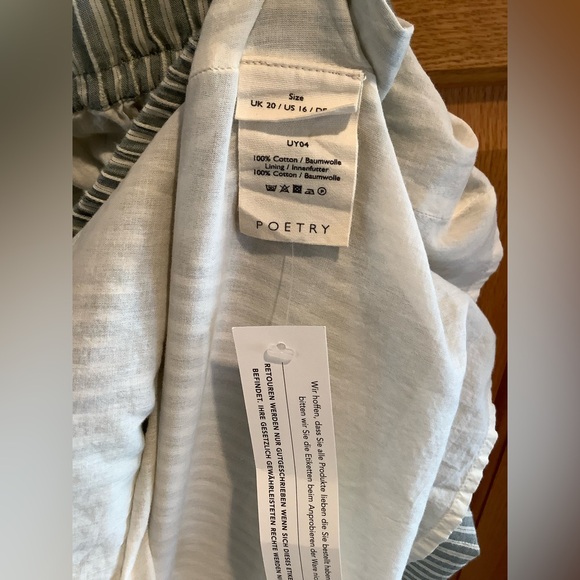 Poetry Full A-Line Long Cotton Skirt With Pockets Size 16 - Picture 9 of 13